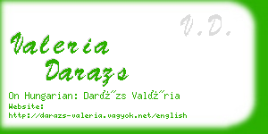 valeria darazs business card